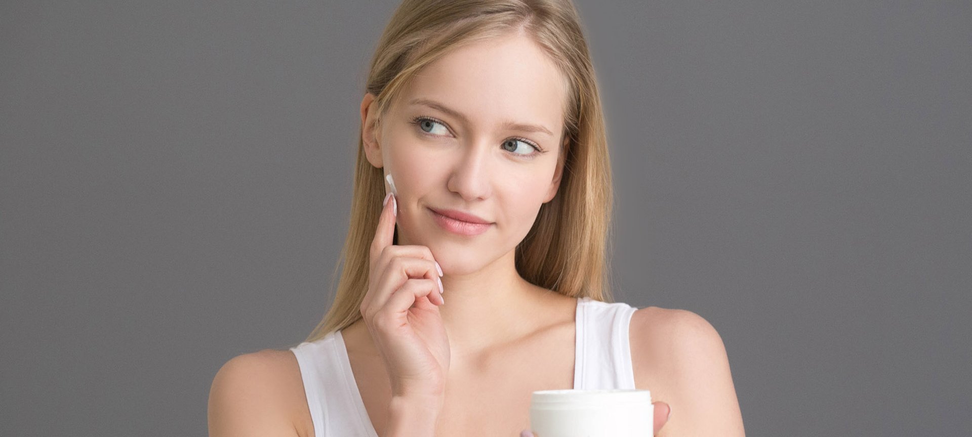 Young Woman Care Face Cream