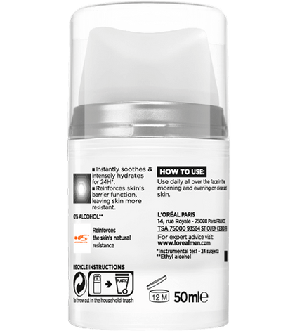Men Hidratáló krém Fortifying Hydra Sensitive Packshot Back