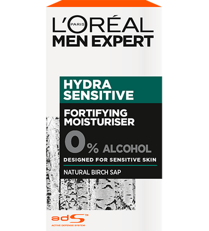 Men Hidratáló krém Fortifying Hydra Sensitive Packshot Front Box